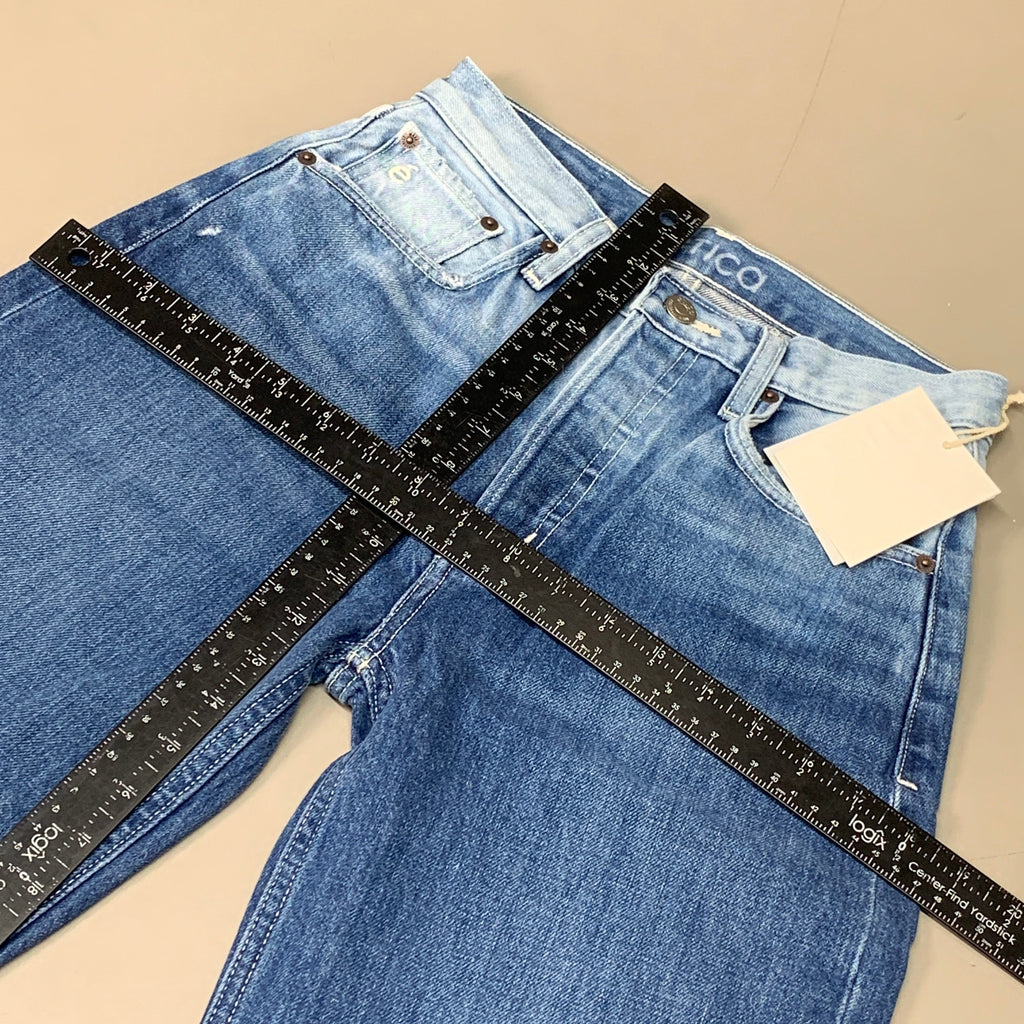ETICA Tyler Vintage Straight Crop Jeans 100% Cotton Shipwreck Size 24 EW178114A