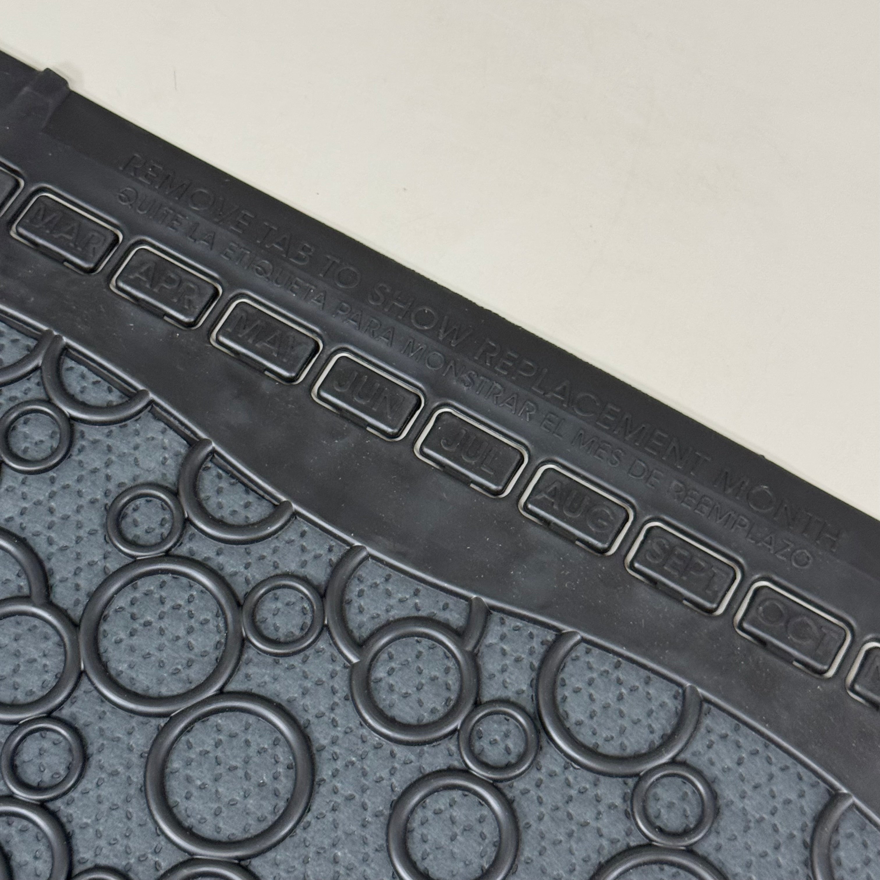 BOARDWALK (6 PACK)Urinal Mats 2.0 Include Month Markers for Replacing 17.5"x20"