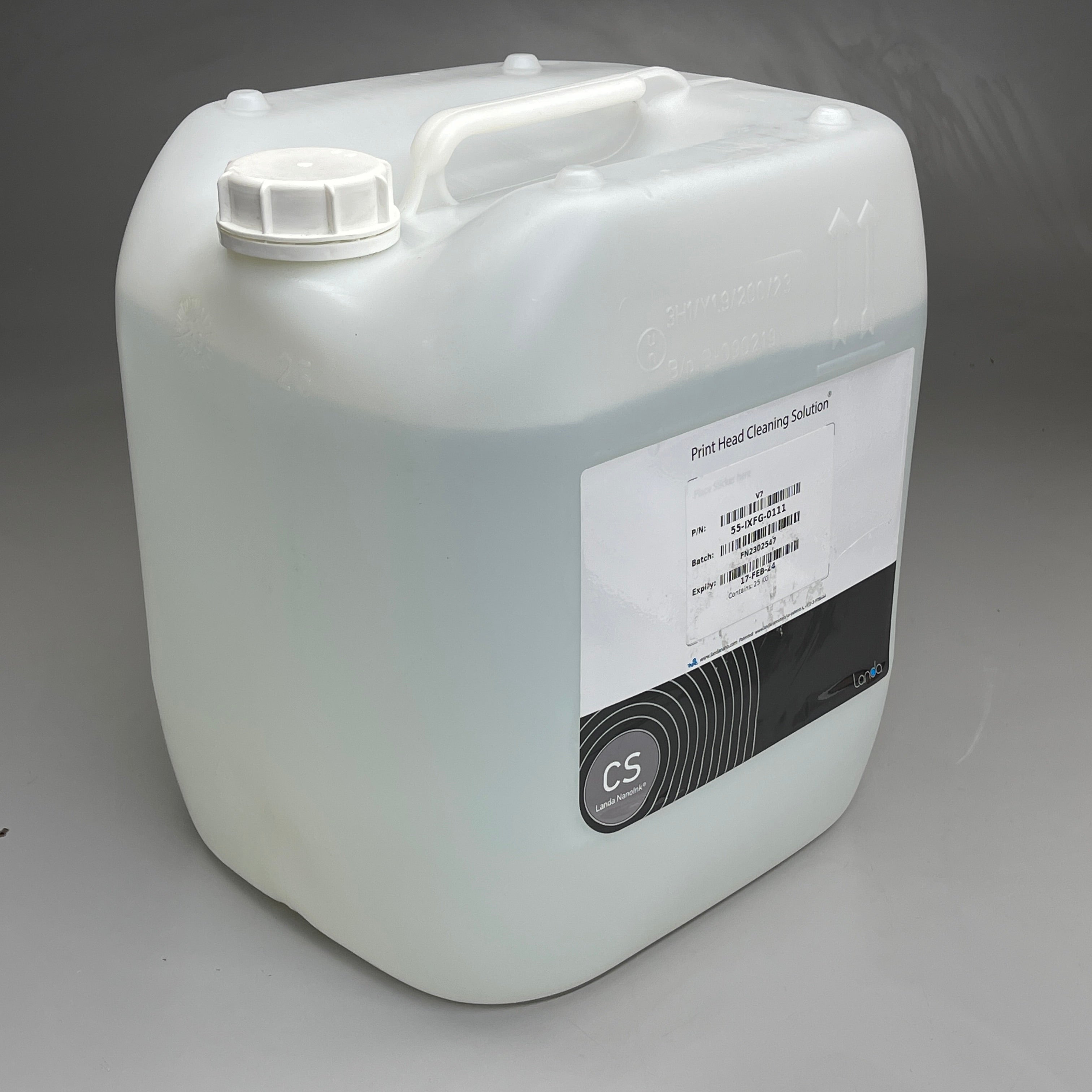 CS LANDA NANOINK Printhead Cleaning Solution 25Kg, 6.6 Gal (55-IXFG-0111) BB 02/24