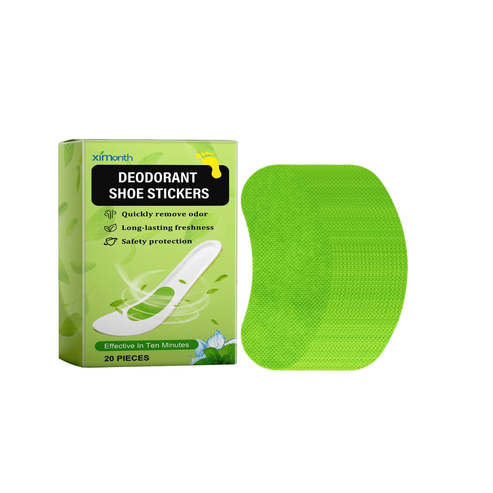 Deodorant Shoe Stickers, Deodorant Sports Breathable Deodorant Absorbent Comfortable Refreshing Invisible Deodorant Insoles