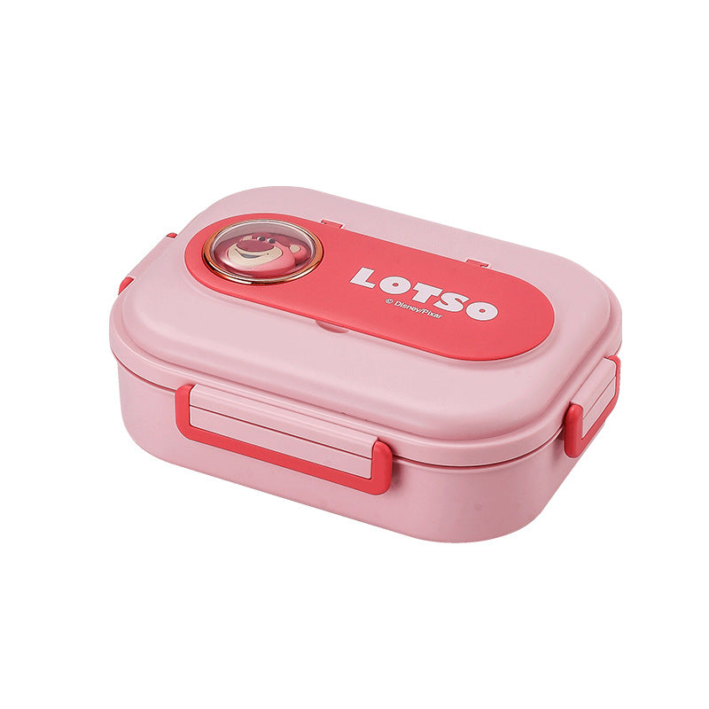 Cartoon cute 316 stainless steel insulation compartment lunch box with lid microwave heating lunch box