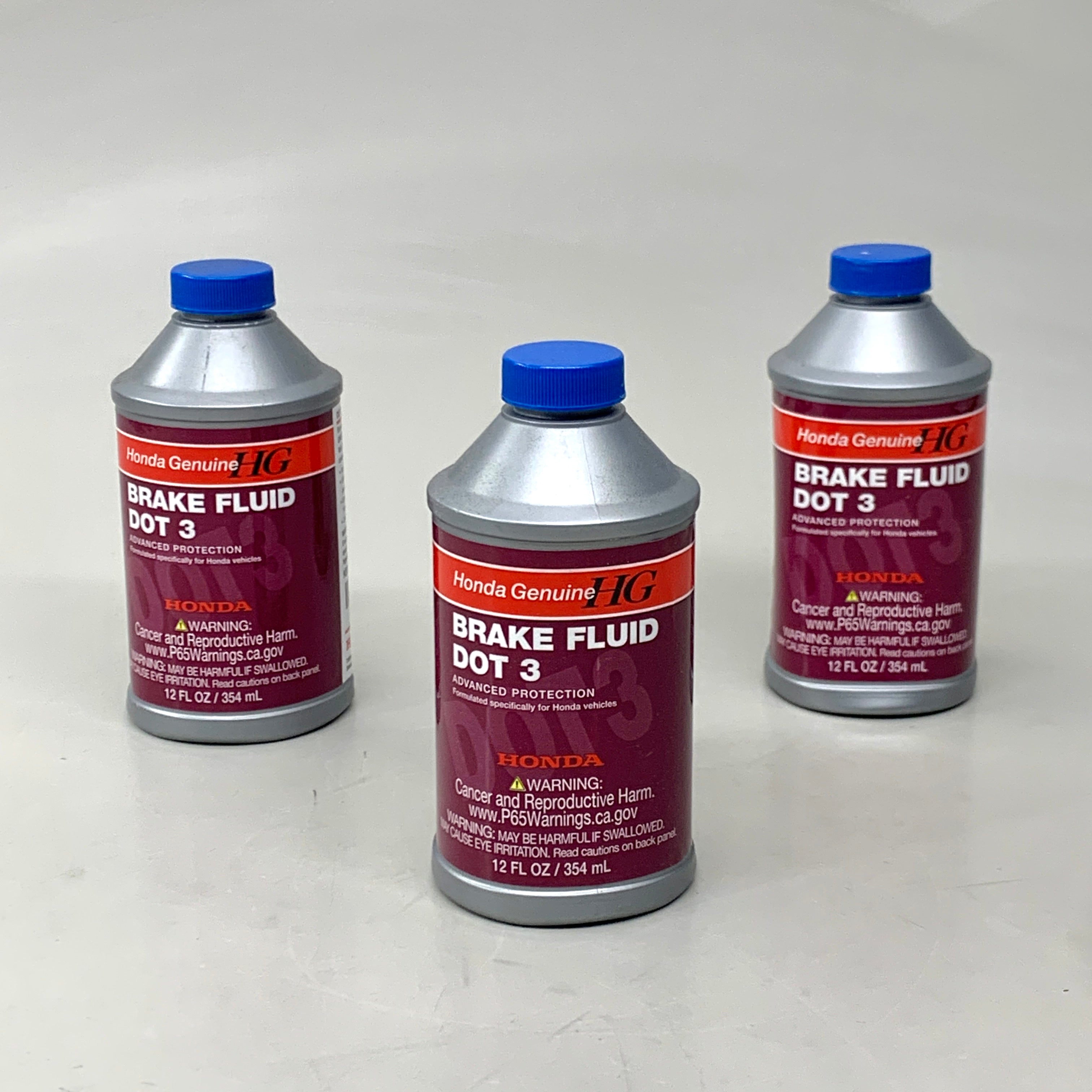 ZA@ HONDA (3 PACK) Genuine Dot 3 Brake Fluid Advanced Protection CU08740