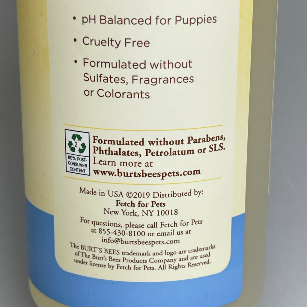 BURT'S BEE'S For Puppies Tearless Shampoo W/Buttermilk 16 oz FFP7263-01