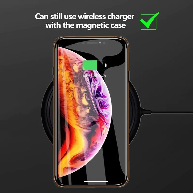 Glass Privacy Metal Phone Case iphone
