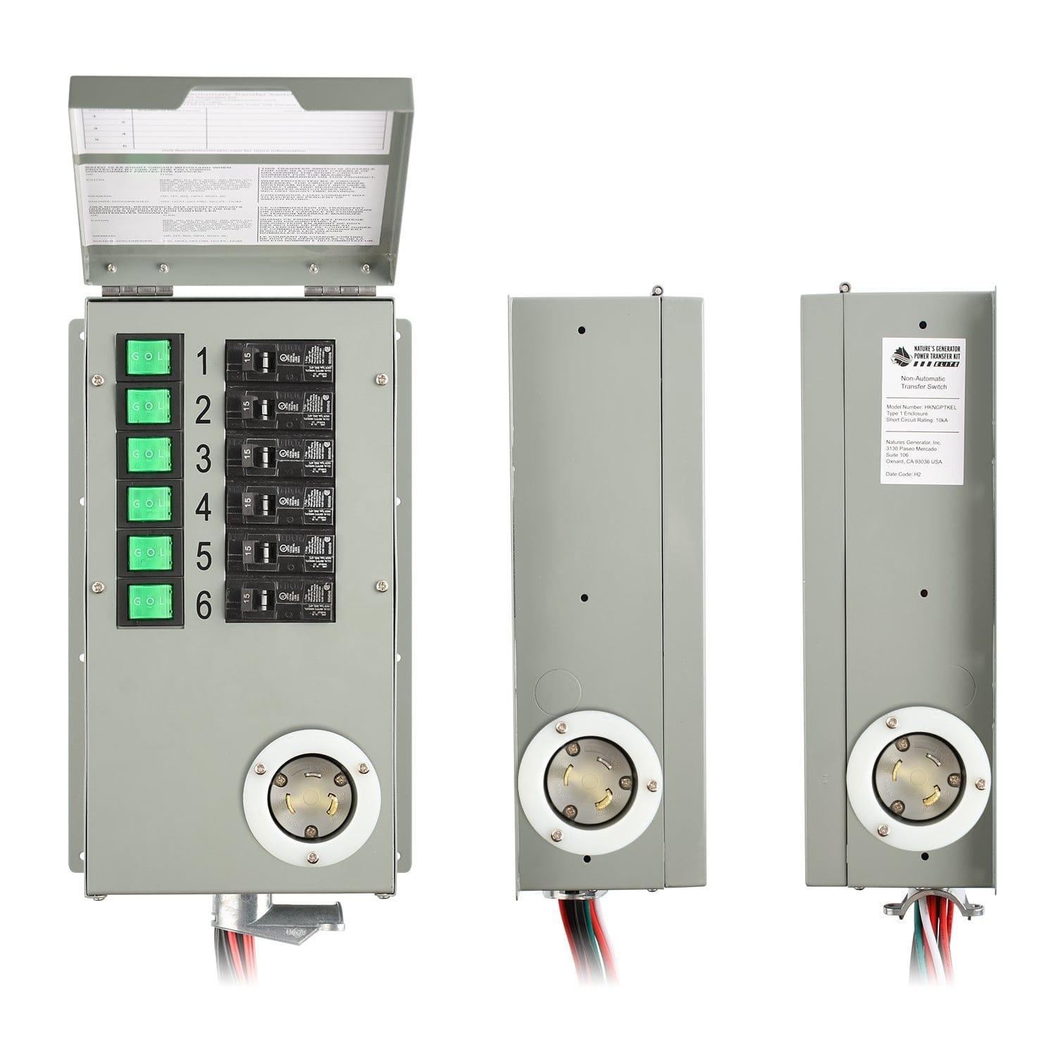 Refurbished - 120V 30A 6-Circuit Non-Automatic Transfer Switch