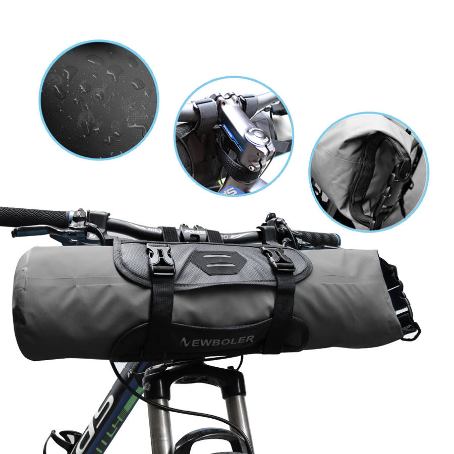 Bike Front Tube Bag Waterproof Bicycle Handlebar Basket Pack Cycling Front Frame Bicycle Accessories Waterproof Handlebar Bags Bike packing Bags Front Packs For Road Bicycles Bike Packing Accessories