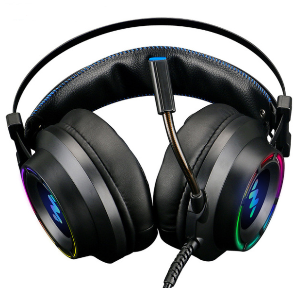 Gaming Headset Headphones with Microphone for PC Computer for Game One Professional Gamer Earphone Surround Sound RGB Light