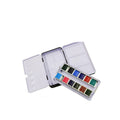 Solid Watercolor Iron Box Pigment Painting Three Fold Empty Iron Box