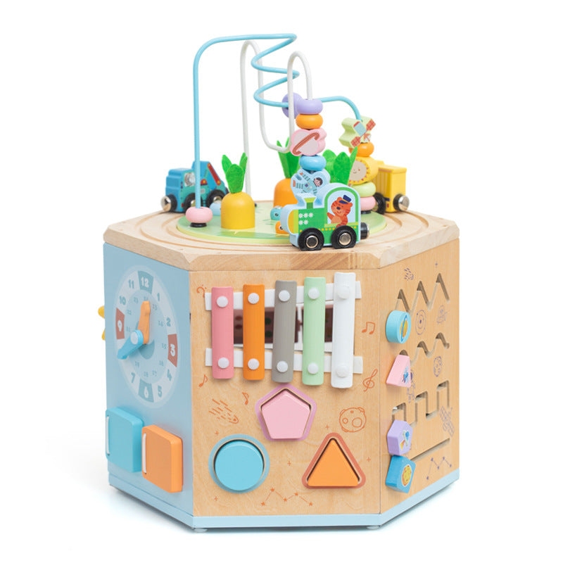 CPC CE Wooden Multi-functional Bead Maze Busy Box Treasure Chest