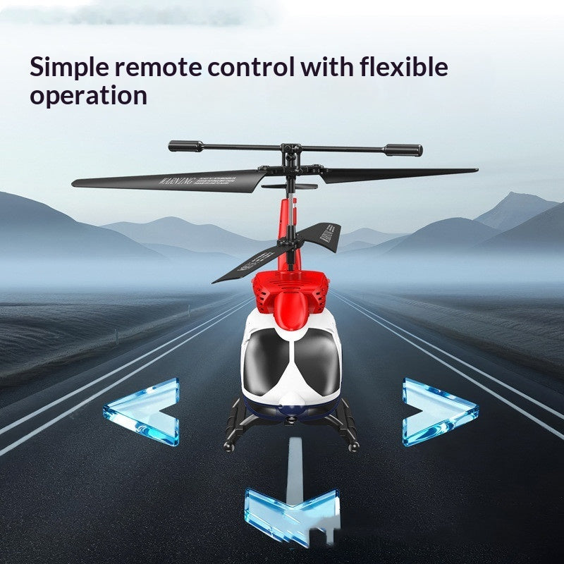 Remote-Controlled, Drop-Resistant Fire Rescue Helicopter Model Toy