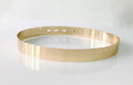 Fashion Mirror Belt With Built-in Buckle Decoration
