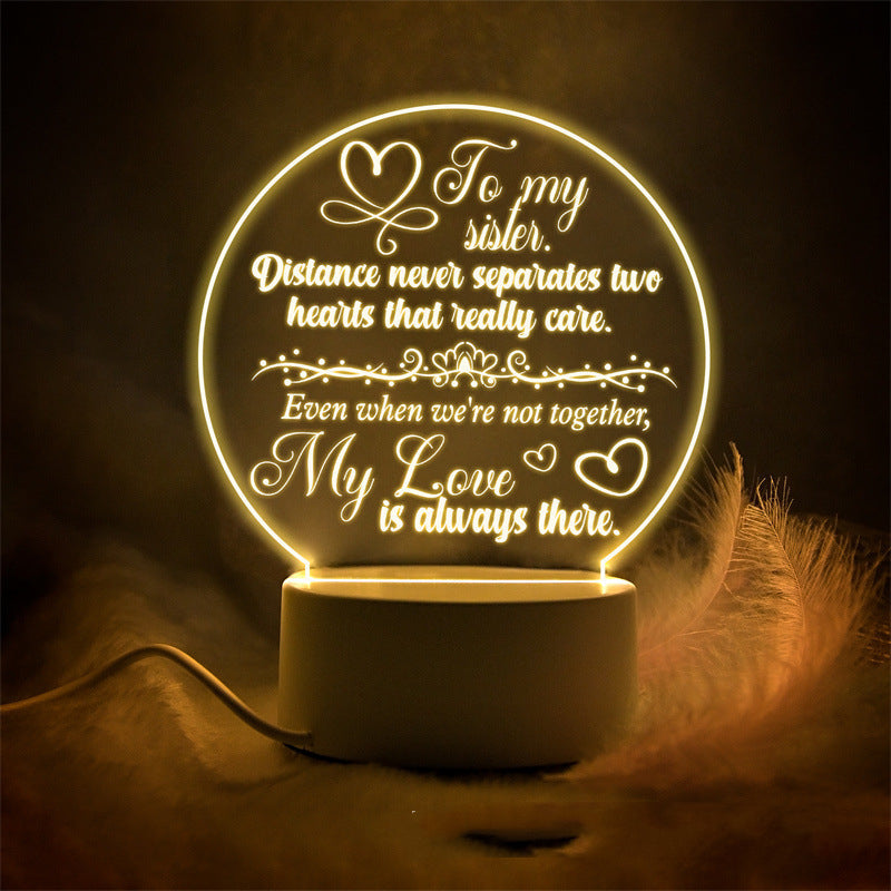 Personalized 3D Night Light With Text And Photo