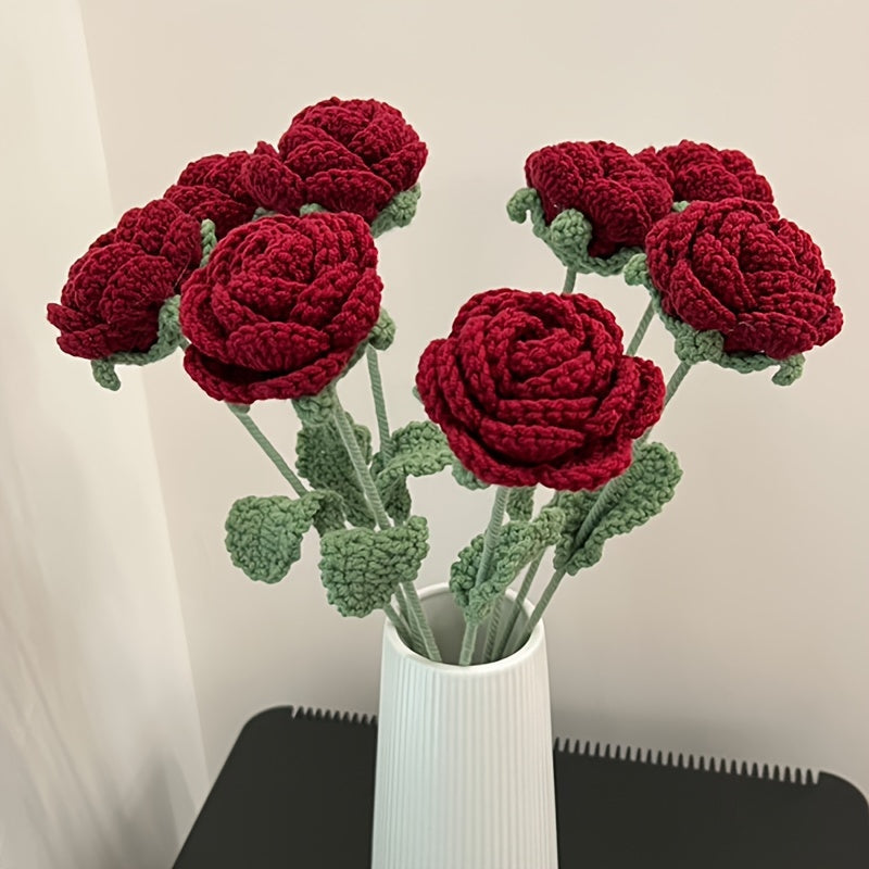 1pc Artificial Flower, Living Room Decoration, Table Rose, Single Bouquet, Wedding Fake Flower, Dried Flower Ornament, High-End Floral Arrangement Decor