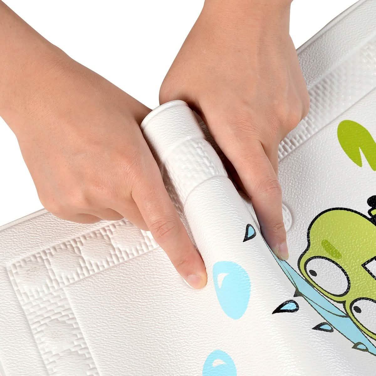 6M+ Infant Toddler Tub Seat Non-slip Safety Chair with Heat Sensitive Bath Mat