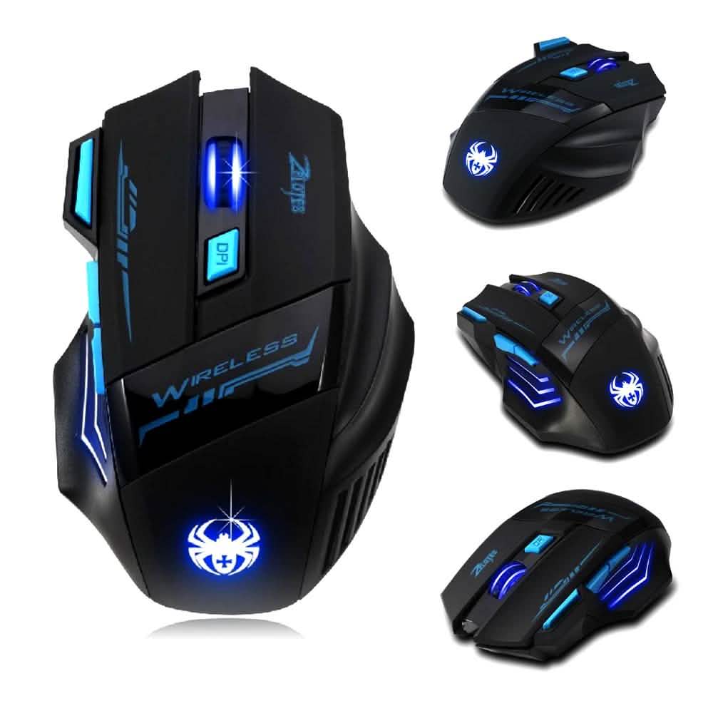7 Buttons LED Optical Wireless Gaming Mouse