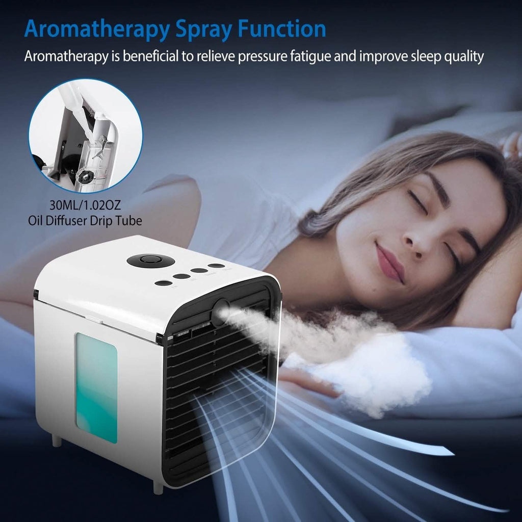 7-Color Change Portable Mini Air Conditioner Cooling Fan