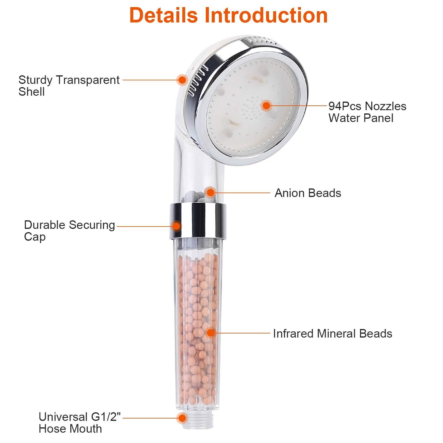 7 Color Changing Light Handheld Shower Head