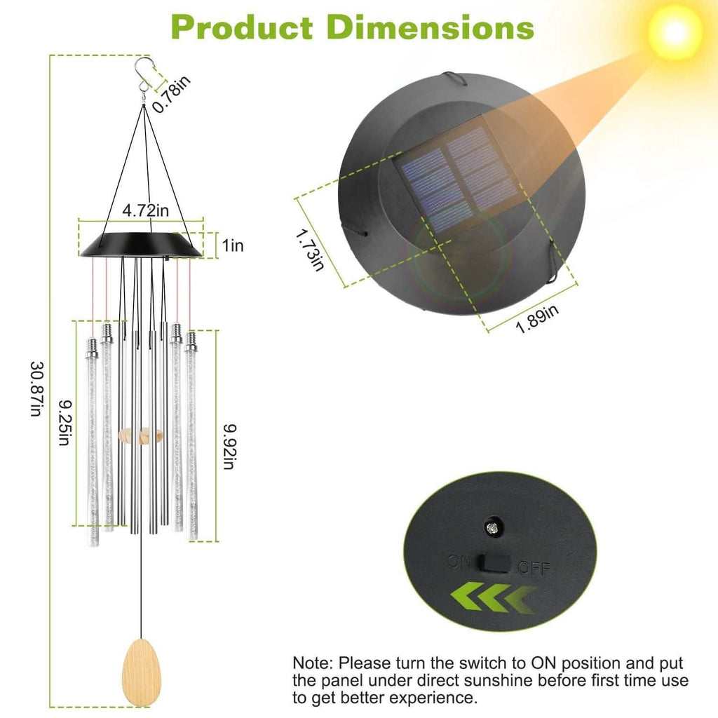 7 Color Changing Solar Wind Chime Lights