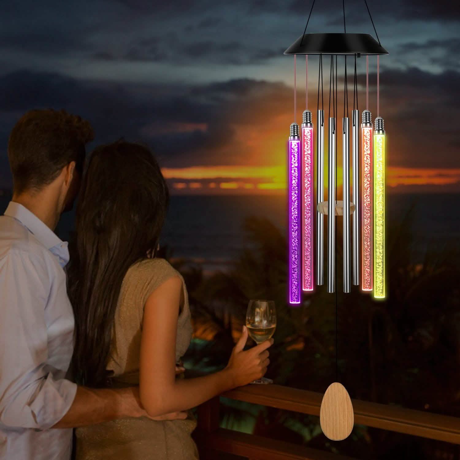 7 Color Changing Solar Wind Chime Lights