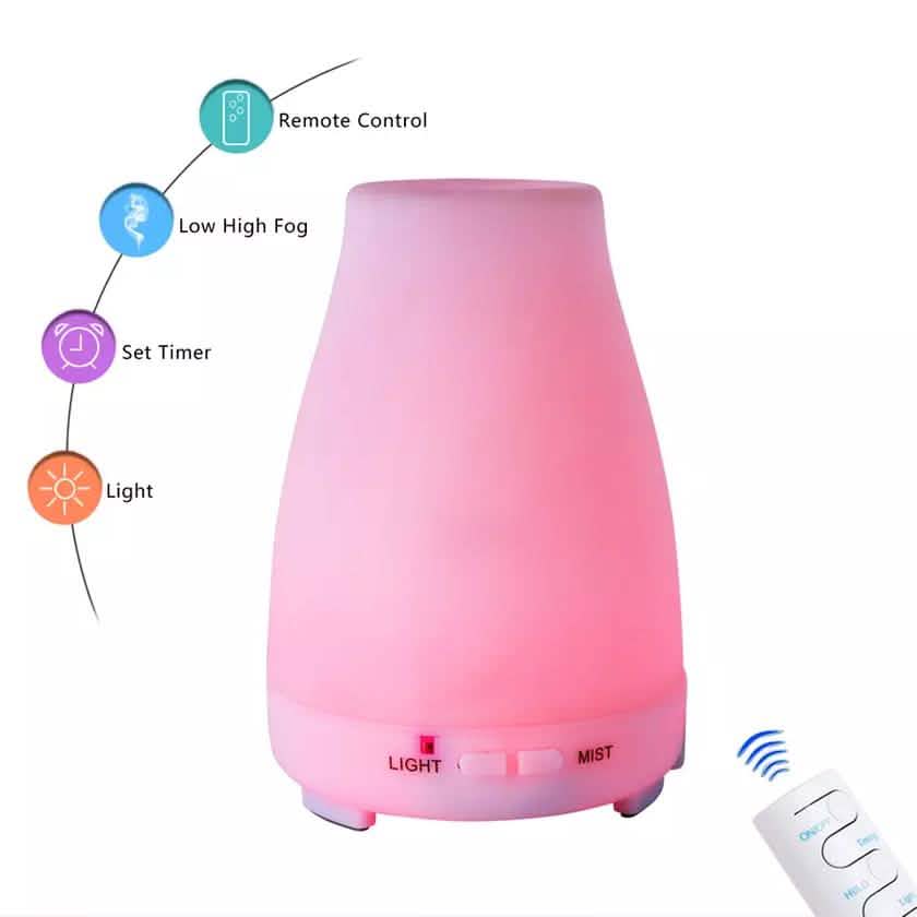 7 Color LED 200ML Ultrasonic Essential Oil Aroma Diffuser and Humidifier with Remote