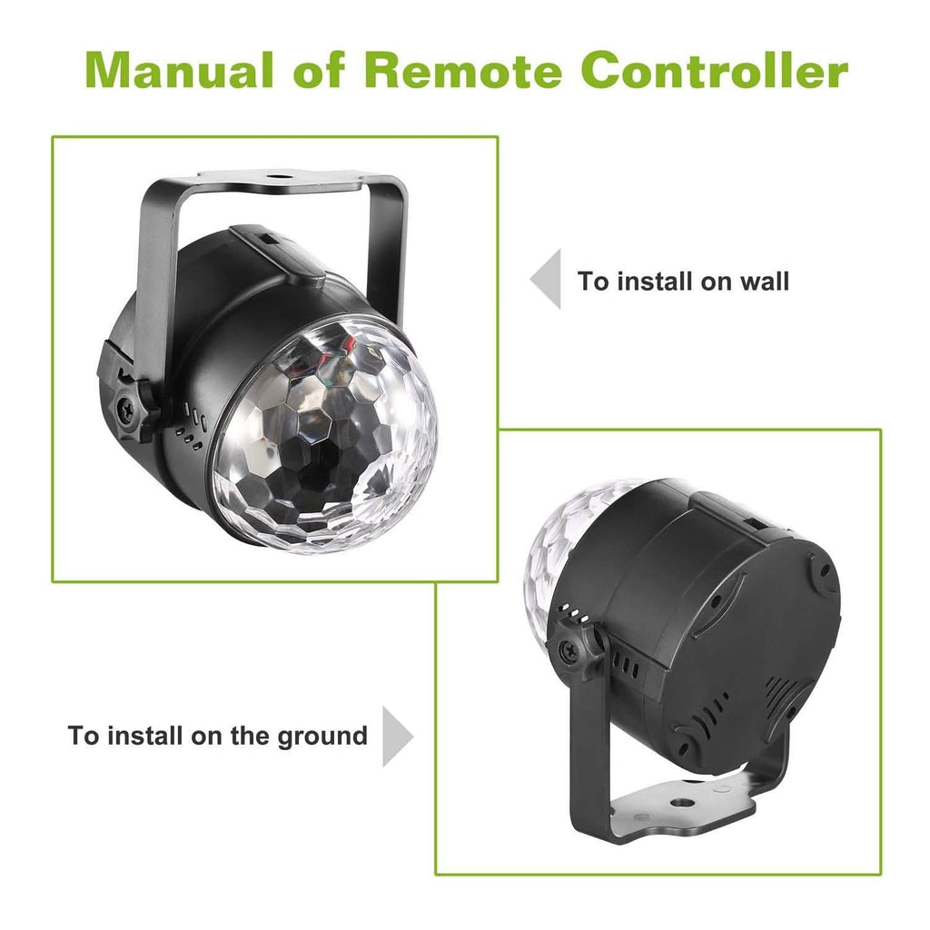 7 Colors Sound Activated Party Lights with Remote Control