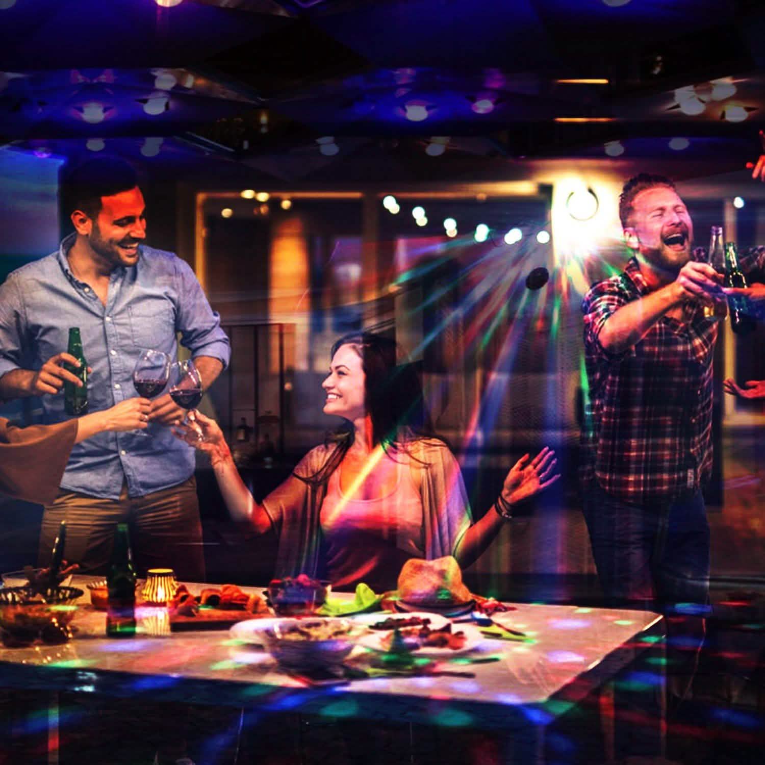7 Colors Sound Activated Party Lights with Remote Control