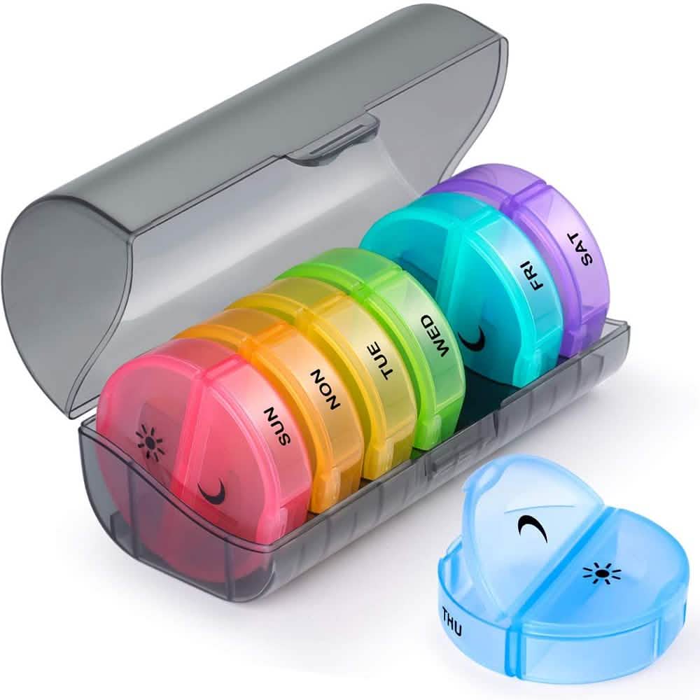 7 Day Pill Box With Carrying Case