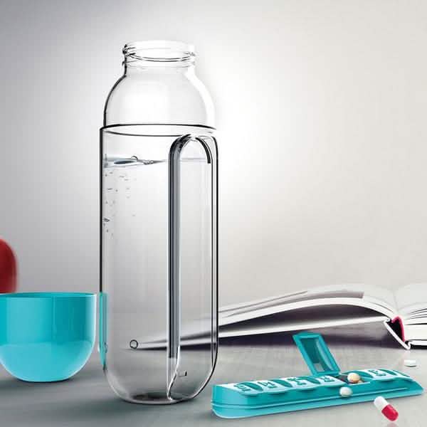 7-Day Pill Tablet Medicine Organizer Water Drink Bottle Holder Box