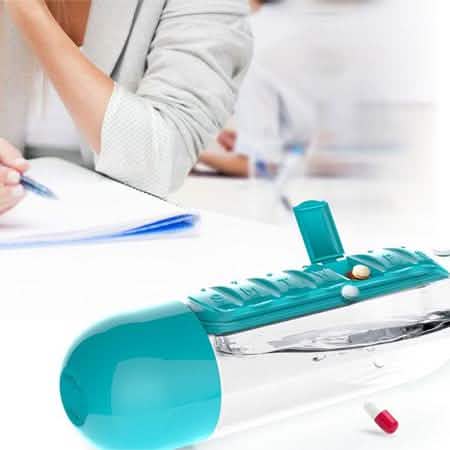 7-Day Pill Tablet Medicine Organizer Water Drink Bottle Holder Box