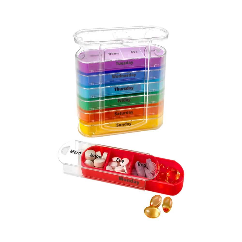 7 Day Stackable Pill Box Dispenser
