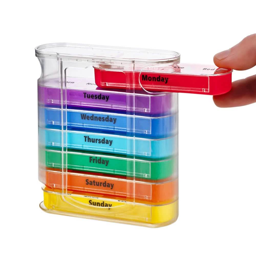 7 Day Stackable Pill Box Dispenser