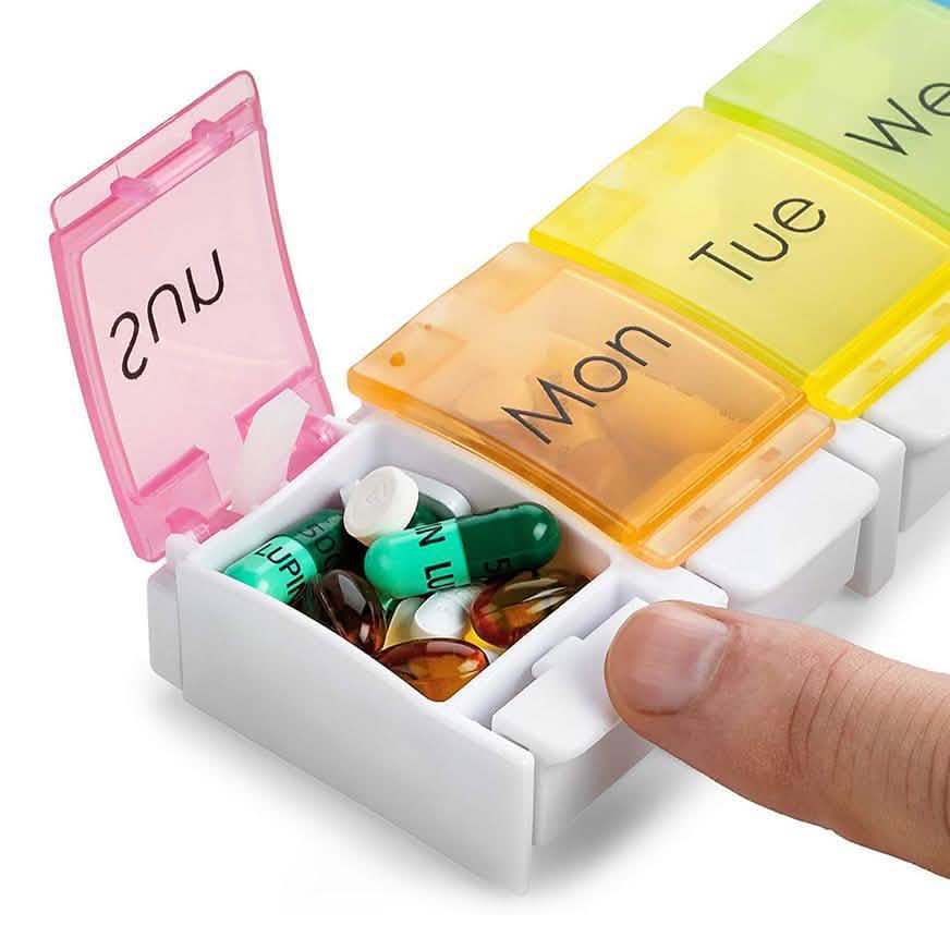 7-Day Weekly Travel Pill Organizer