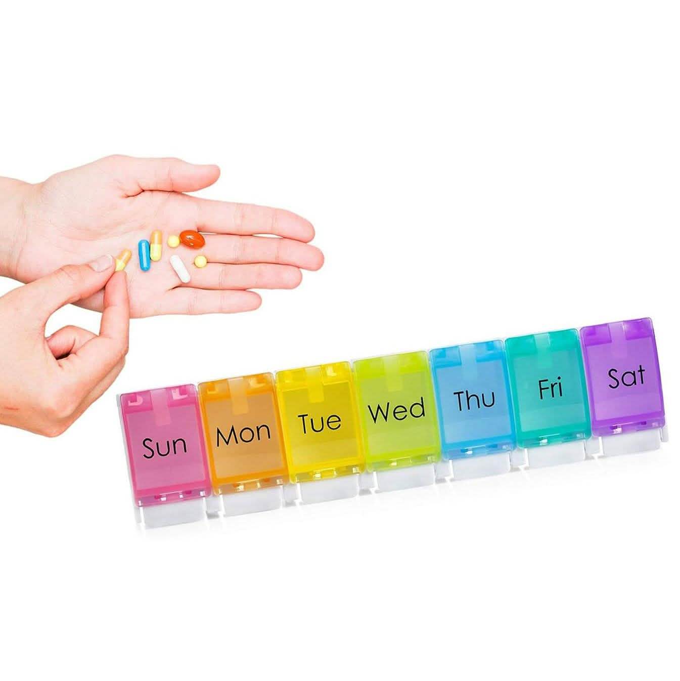 7-Day Weekly Travel Pill Organizer