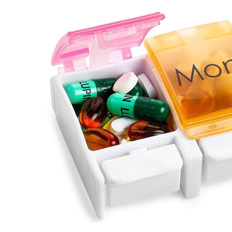 7-Day Weekly Travel Pill Organizer