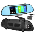 7'' HD 1080P Car DVR Dual Lens Camera Vehicle Rearview Mirror Dash Cam Recorder