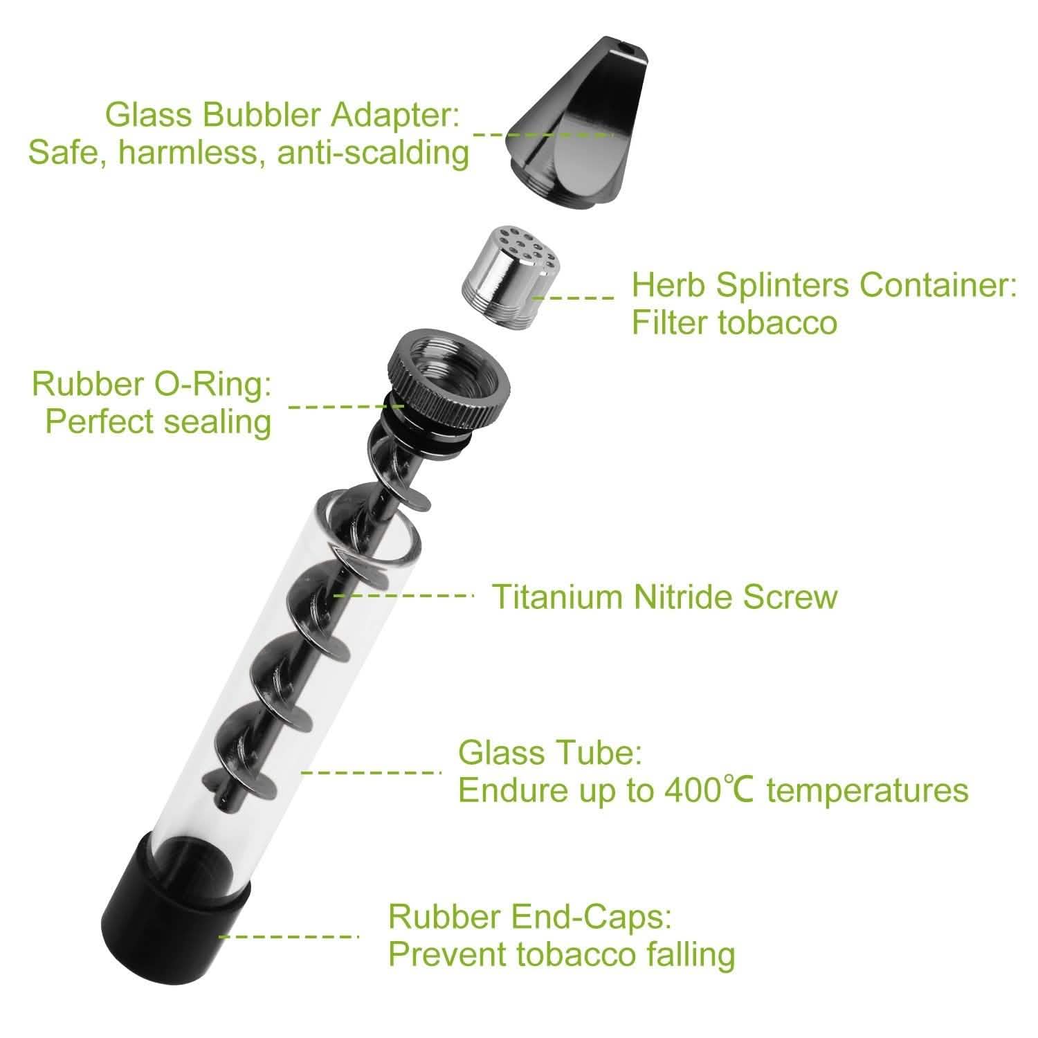 7-in-1 Grinder Blunt Kit with Smoking Metal Tip Cleaning Brush