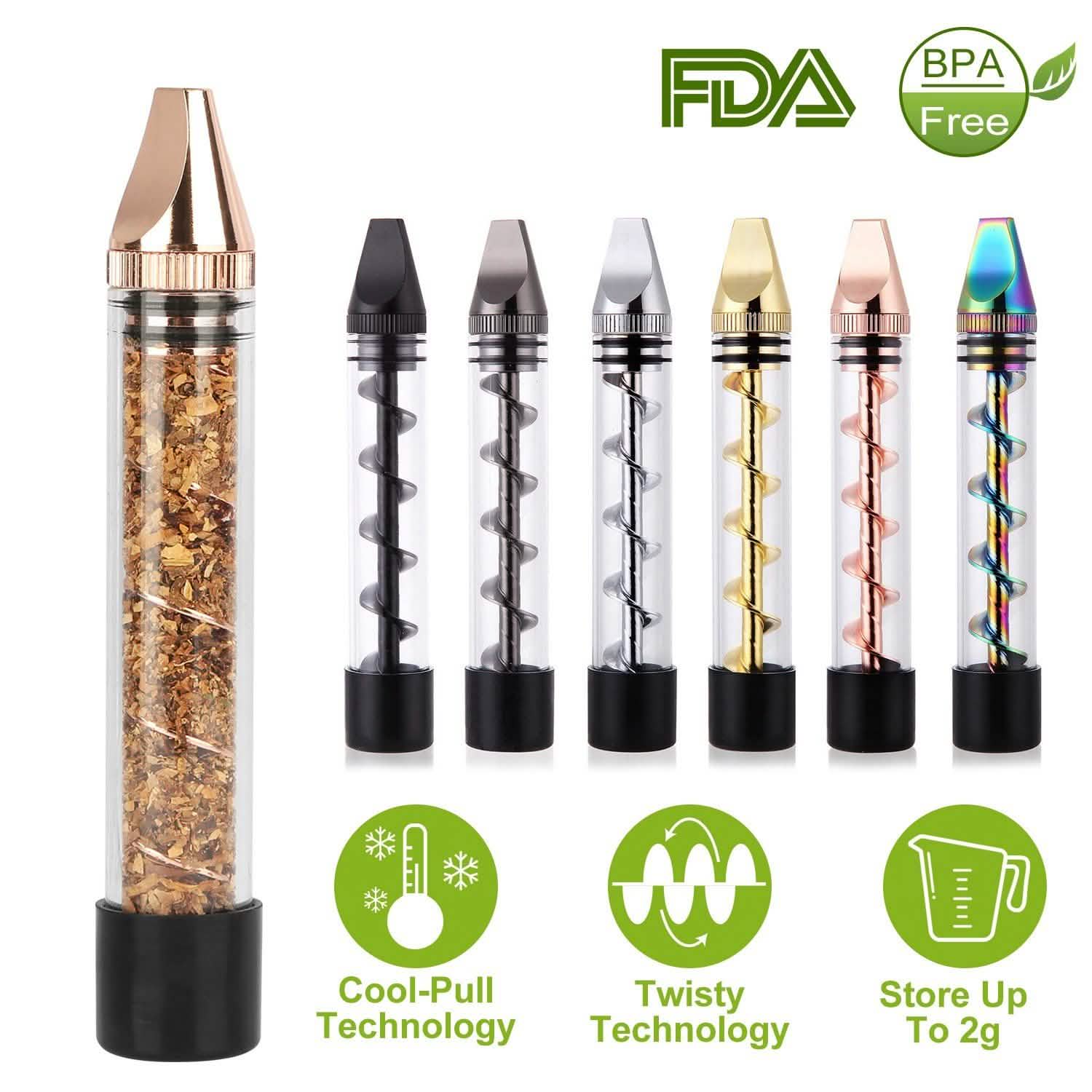 7-in-1 Grinder Blunt Kit with Smoking Metal Tip Cleaning Brush
