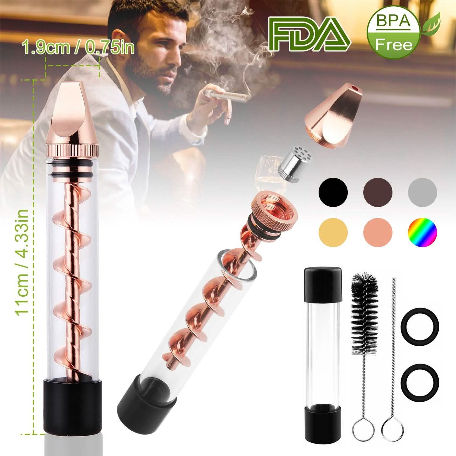 7-in-1 Grinder Blunt Kit with Smoking Metal Tip Cleaning Brush