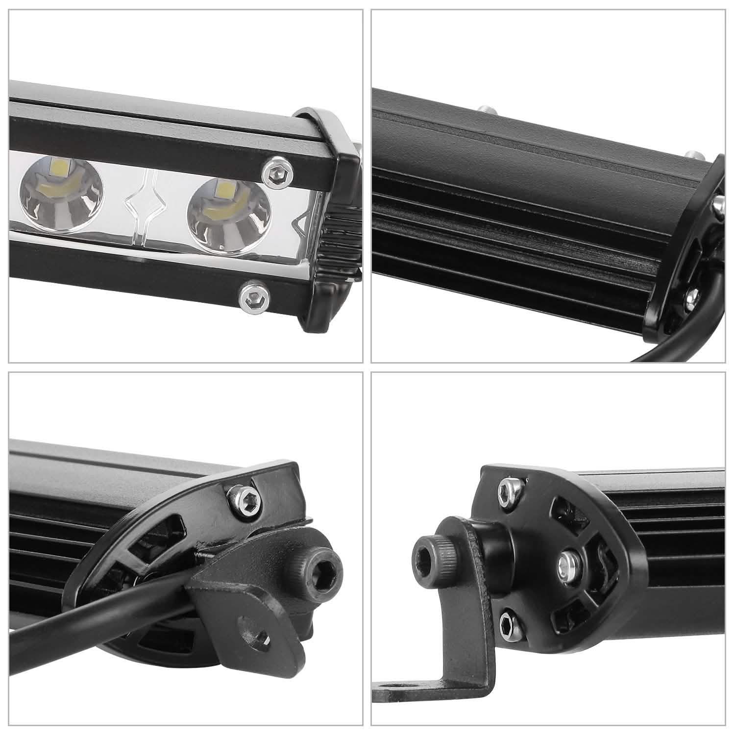 7" LED Light Bar Single Row Offroad Spot Lights