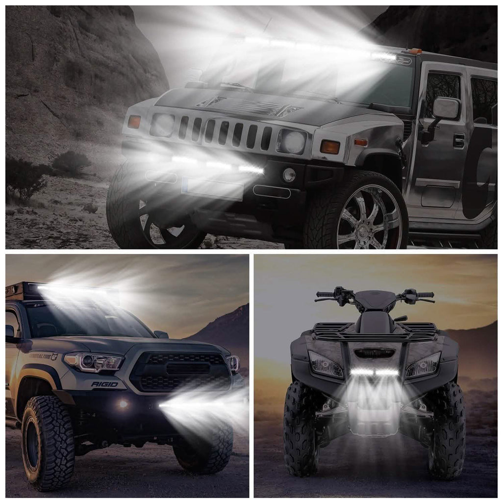 7" LED Light Bar Single Row Offroad Spot Lights