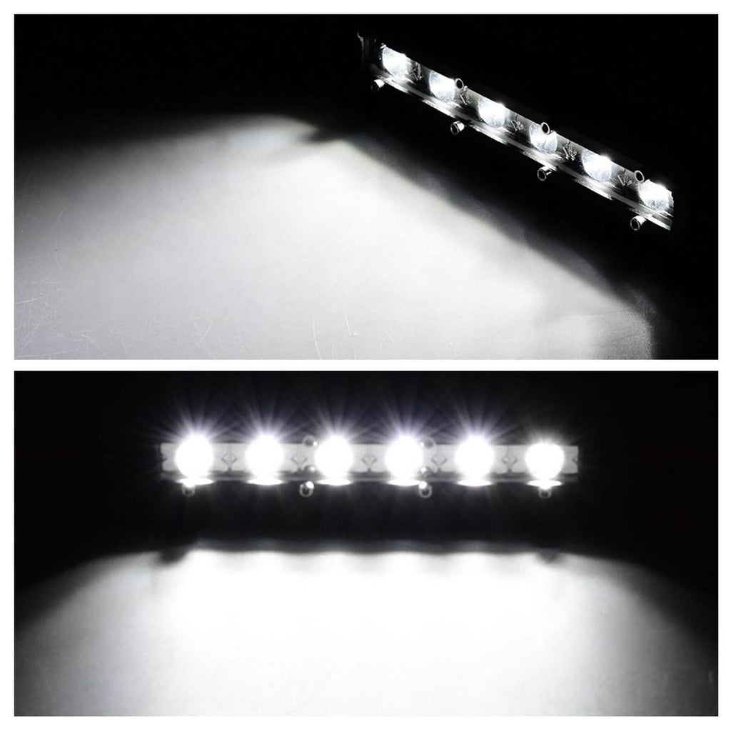 7" LED Light Bar Single Row Offroad Spot Lights