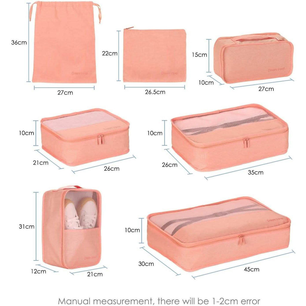 7-Pack: Travel Storage Cube Bag
