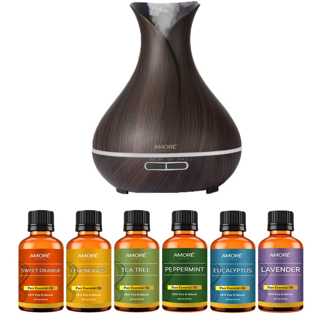 7-Pack: Ultrasonic Diffuser With Essential Oil