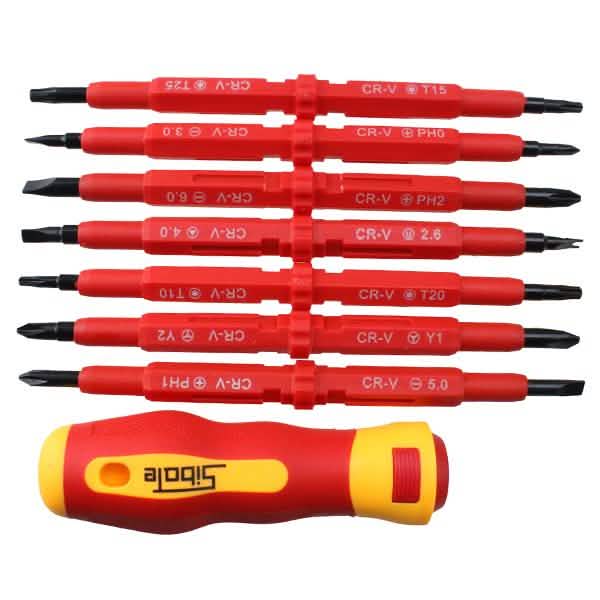 7-Piece: Double Head Insulated Electrical Screwdriver Set
