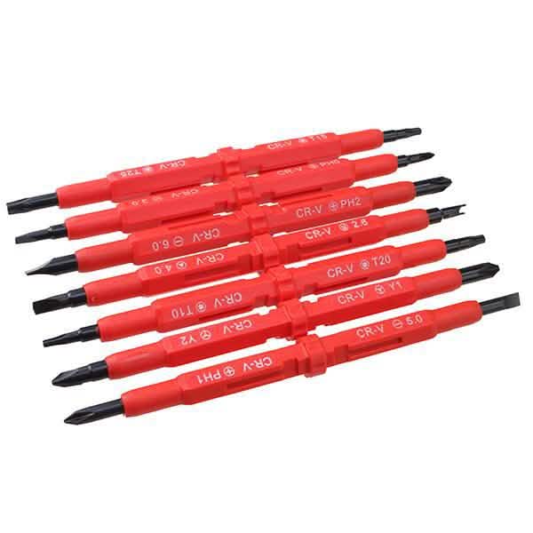 7-Piece: Double Head Insulated Electrical Screwdriver Set