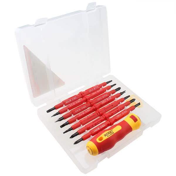 7-Piece: Double Head Insulated Electrical Screwdriver Set