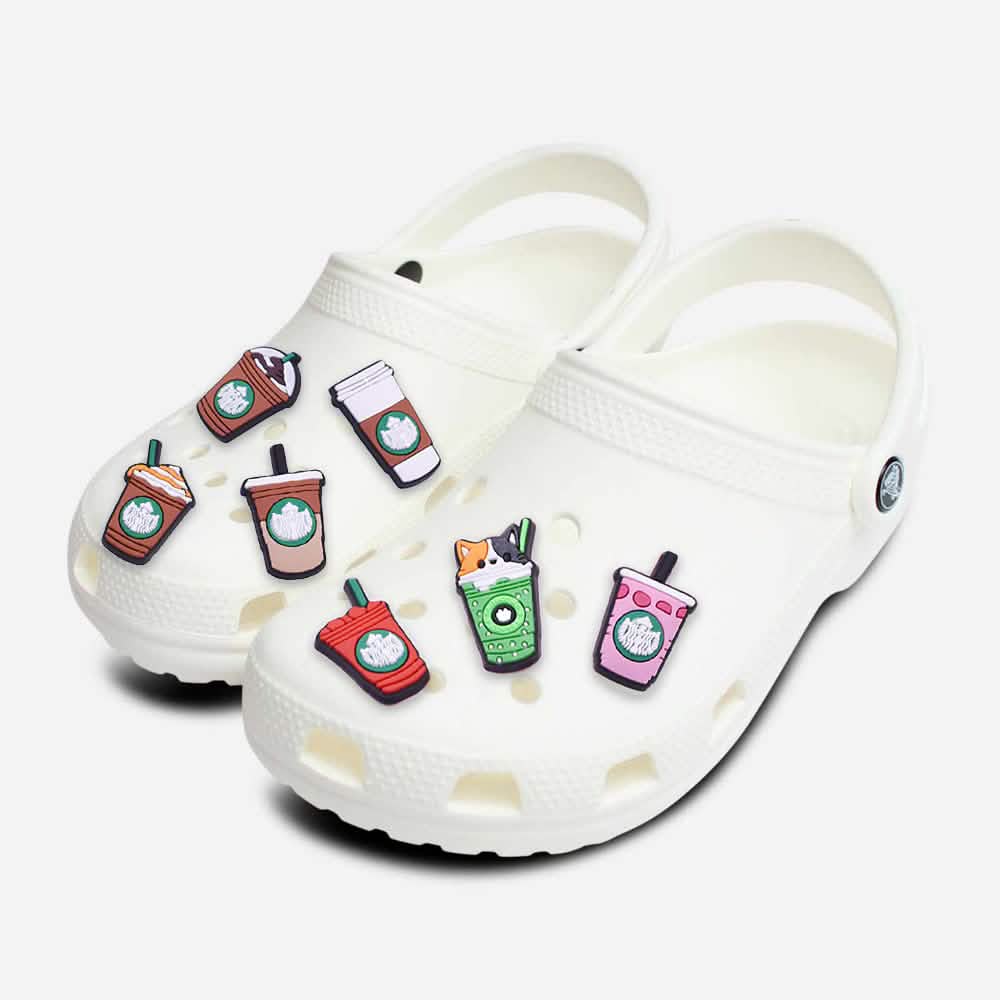 7-Piece: Frappucino Croc Shoe Charms Set