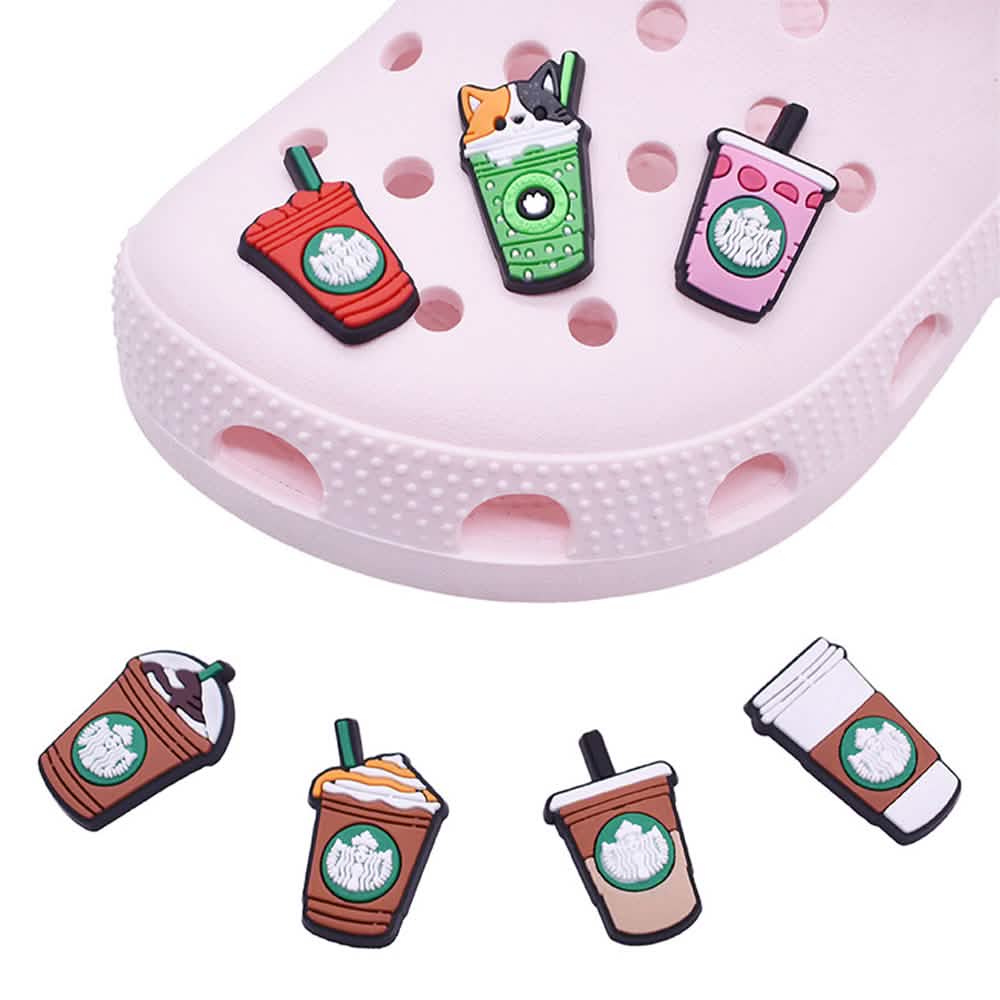 7-Piece: Frappucino Croc Shoe Charms Set