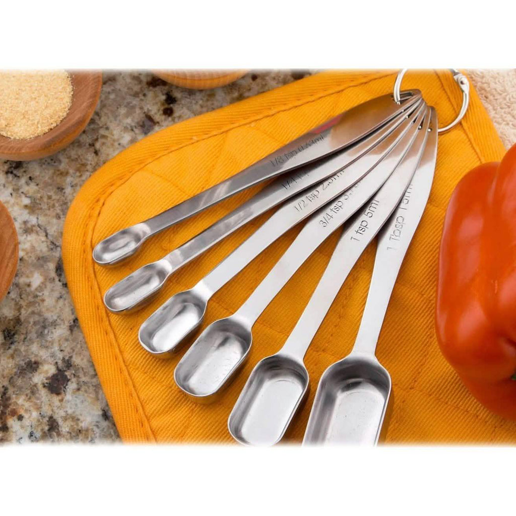 7-Piece: Heavy Duty Stainless Steel Metal Measuring Spoons