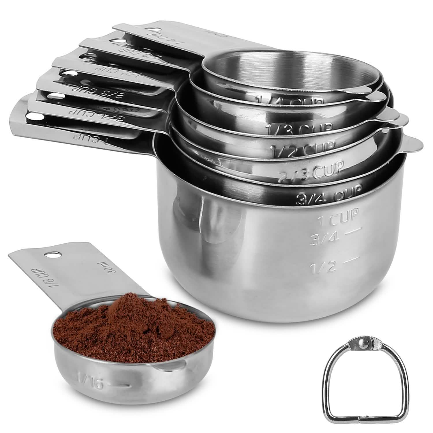 7-Piece: Stainless Steel Measuring Cups